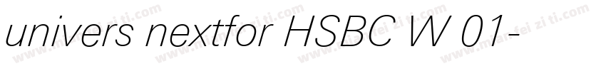 univers nextfor HSBC W 01字体转换